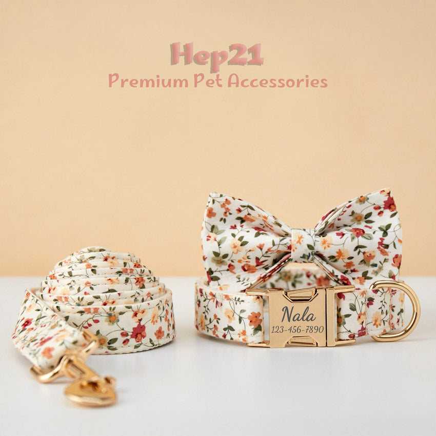 Köpek Boyun Tasması İsimli Çiçek Desenli 639066