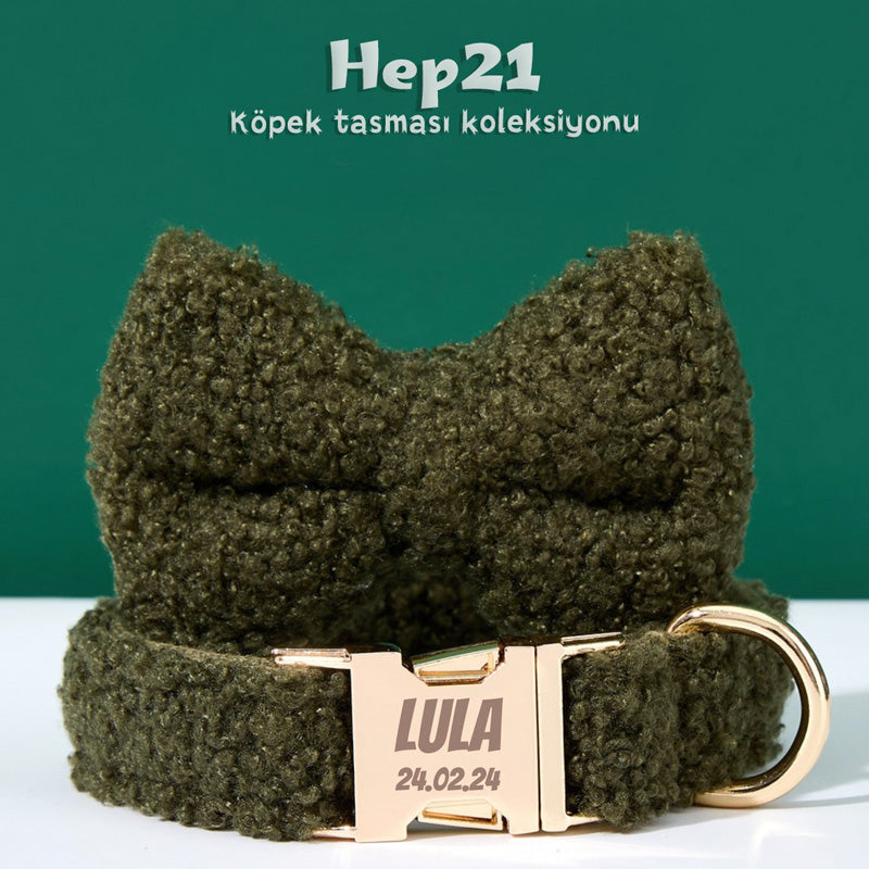 Köpek Boyun Tasması İsimli Ordu Yeşili Poff 94238