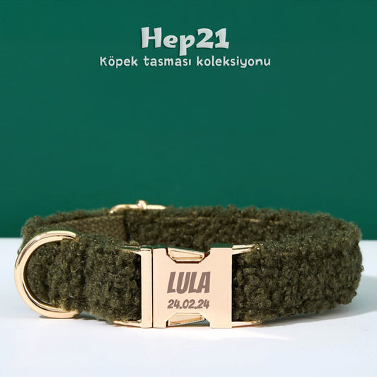 Köpek Boyun Tasması İsimli Ordu Yeşili Poff 94238