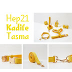 Köpek Boyun Tasması İsimli Sarı Kadife 141086