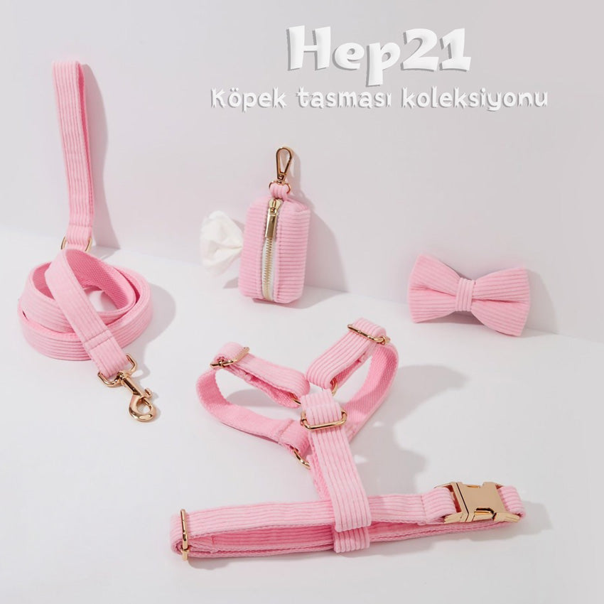 Köpek Boyun Tasması İsimli Pembe Kadife 006529