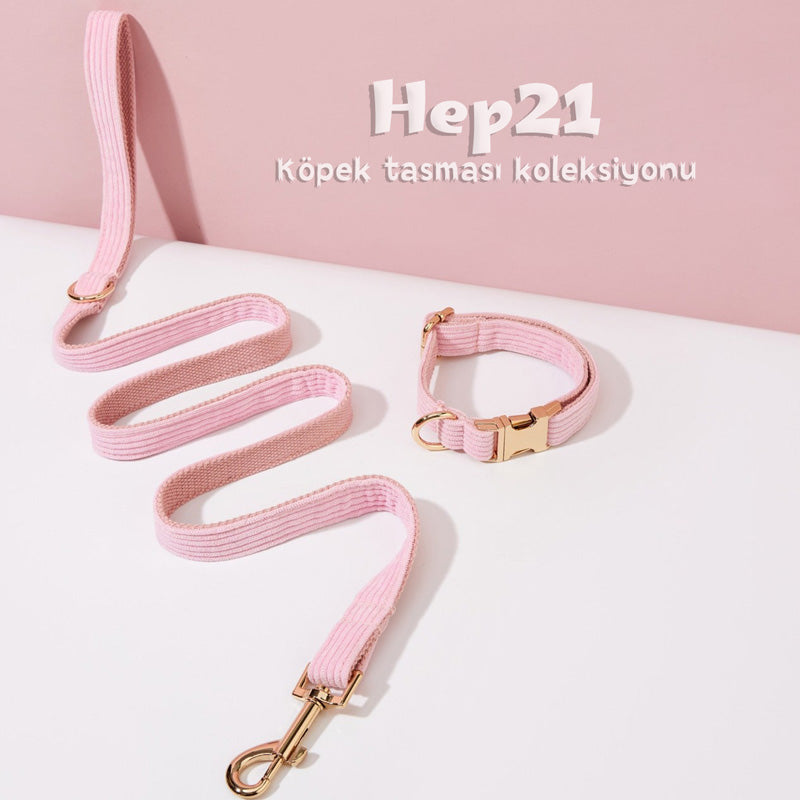 Köpek Boyun Tasması İsimli Pembe Kadife 006529