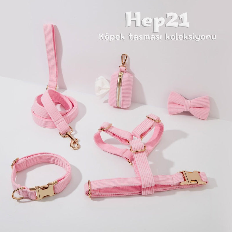 Köpek Boyun Tasması İsimli Pembe Kadife 006529