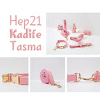 Köpek Boyun Tasması İsimli Pembe Kadife  240723
