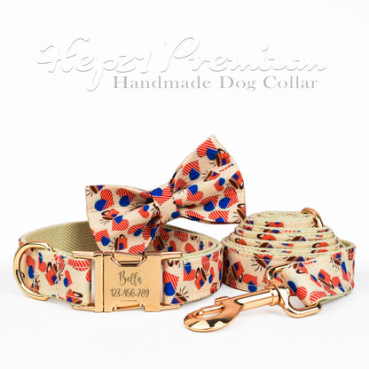 Dog Collar Named Beige Flag Dog Collar 18702