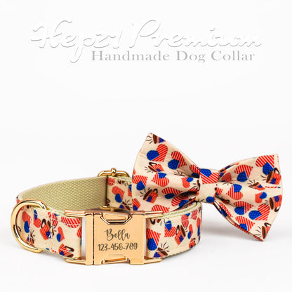 Dog Collar Named Beige Flag Dog Collar 18702