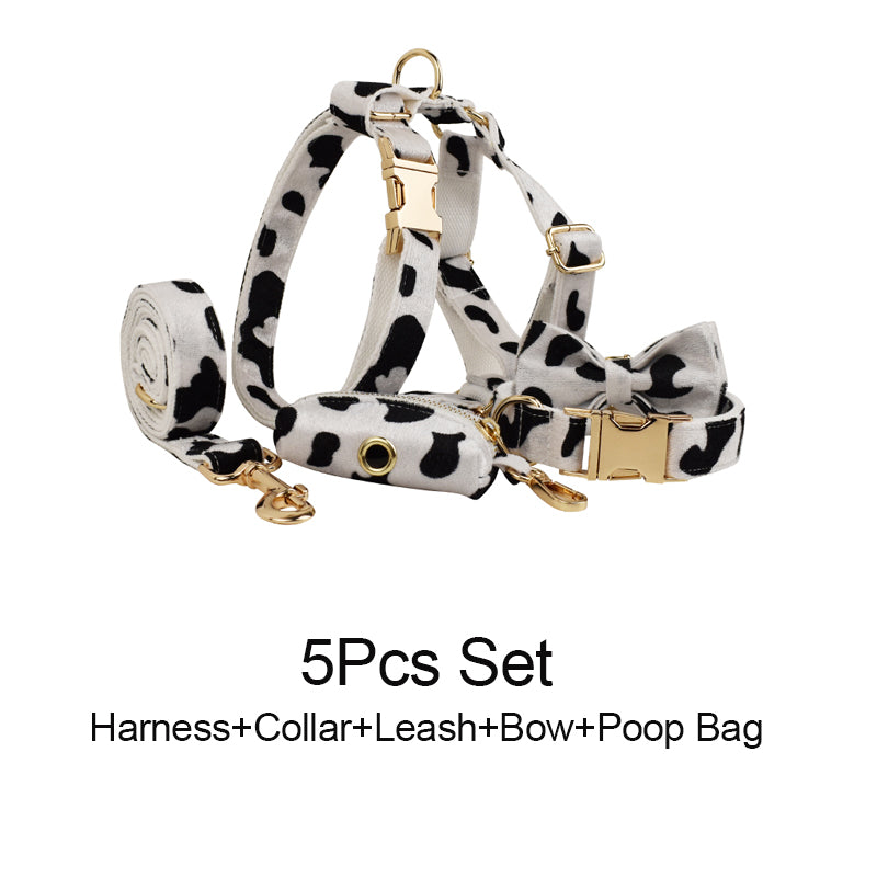 Köpek Boyun Tasması İsimli Beyaz Siyah Animal Print 33188