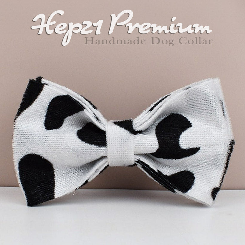 Köpek Boyun Tasması İsimli Beyaz Siyah Animal Print 33188