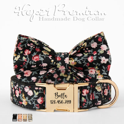 Dog Collar Named Flower Pattern Neck Collar 703954