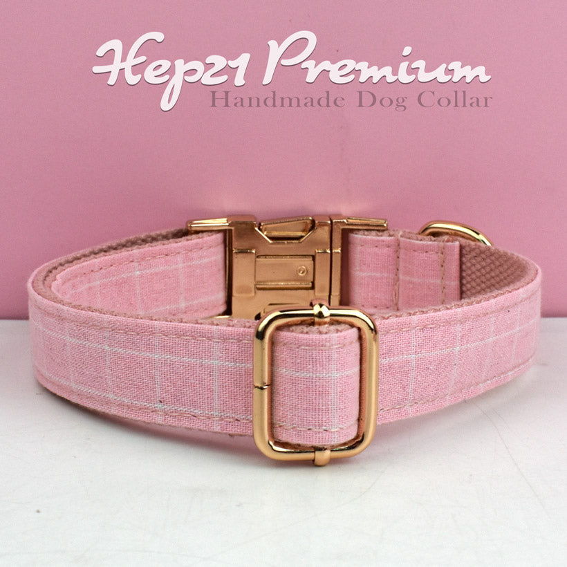 Köpek Boyun Tasması İsimli Pembe Ekose 45929