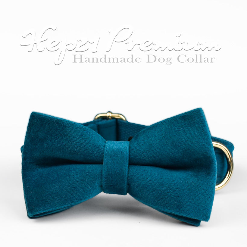 Dog Collar Named Emerald Green Velvet Collar 172182