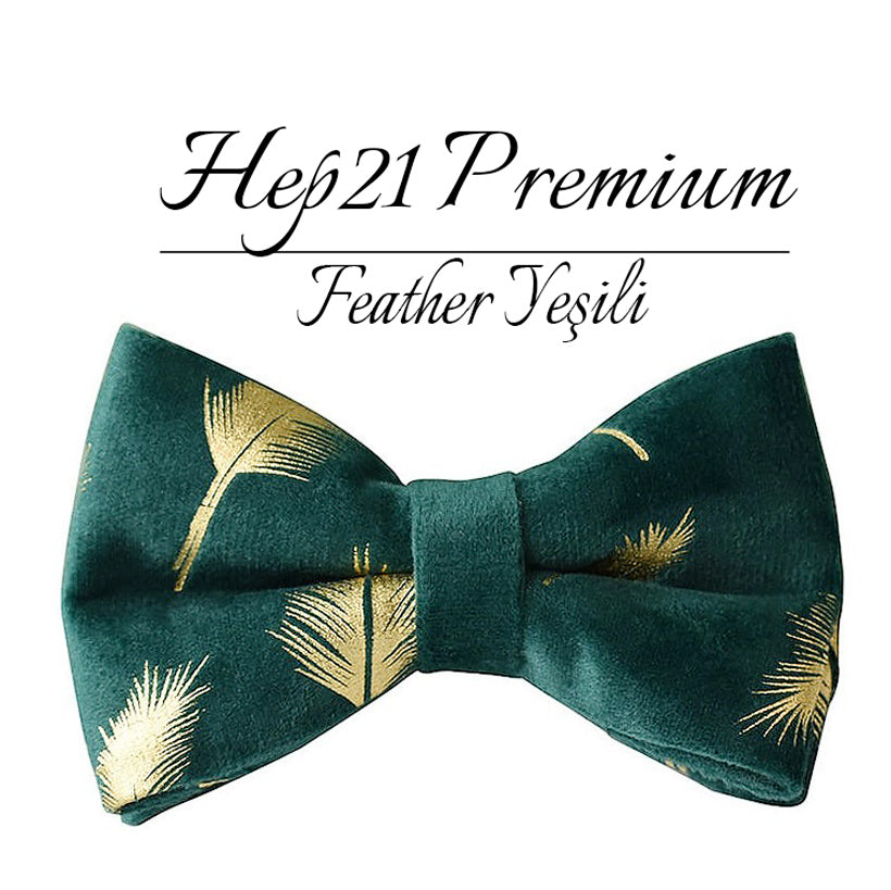 Köpek Boyun Tasması İsimli Yeşil Feather Kadife Boyun Tasması 73142