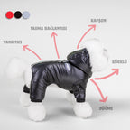 Köpek Yağmurluk Tulum Kapüşonlu Kürklü 788415