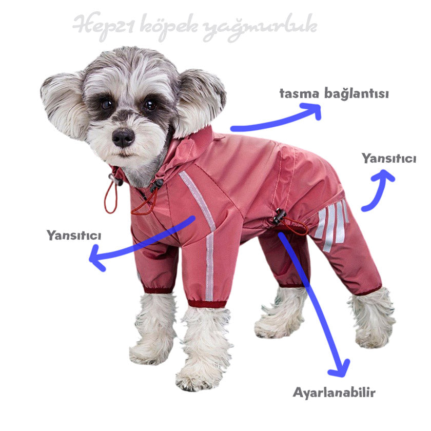 Köpek Yağmurluk Tulum Yansıtıcı 131876