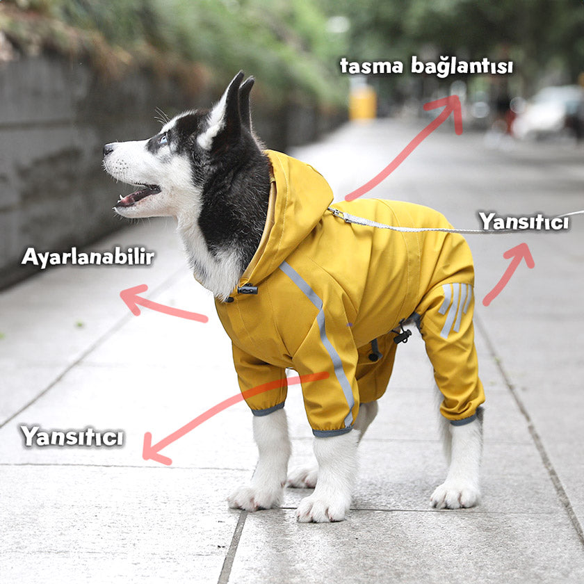 Köpek Yağmurluk Tulum Yansıtıcı 131876