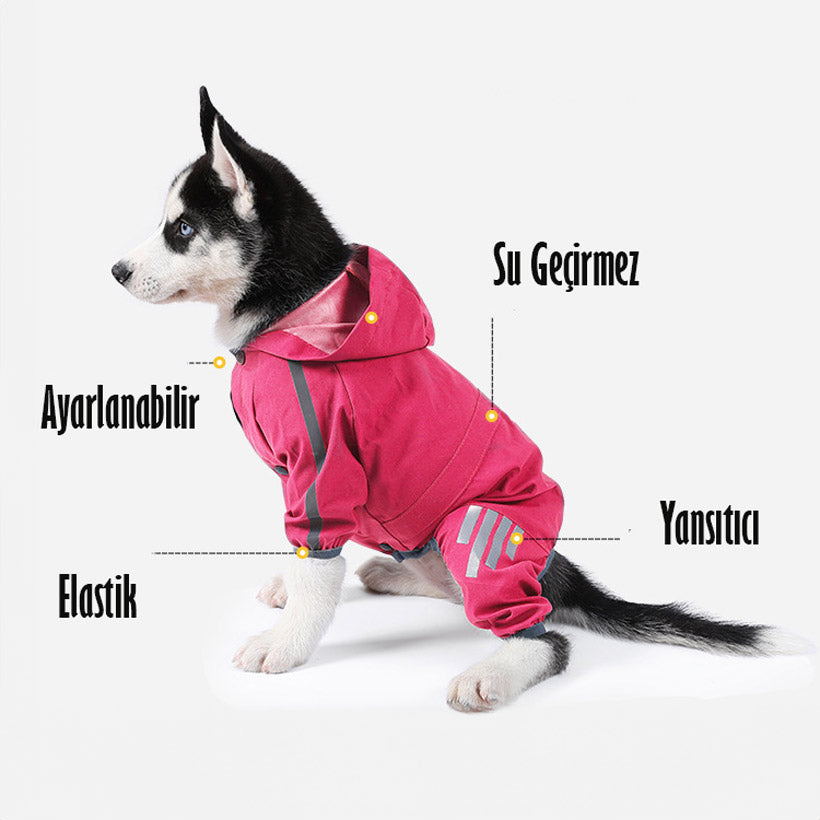 Köpek Yağmurluk Tulum Yansıtıcı 131876