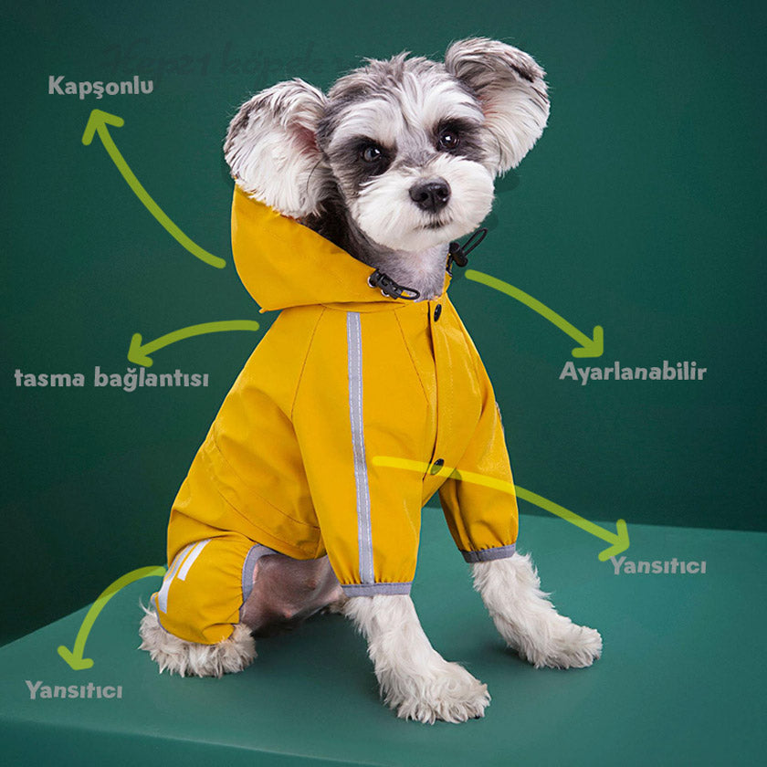 Köpek Yağmurluk Tulum Yansıtıcı 131876