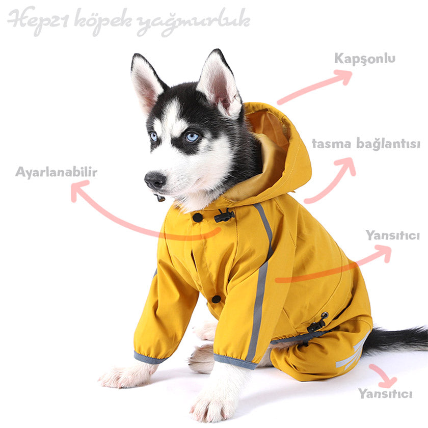Köpek Yağmurluk Tulum Yansıtıcı 131876
