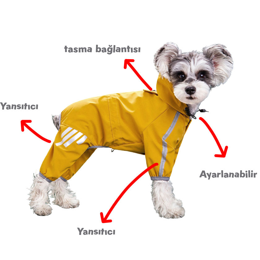 Köpek Yağmurluk Tulum Yansıtıcı 131876
