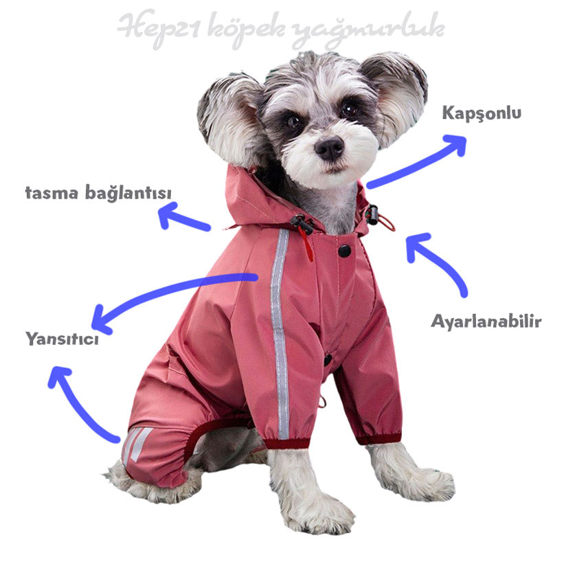Köpek Yağmurluk Tulum Yansıtıcı 131876