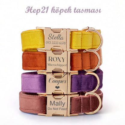 Köpek Boyun Tasması İsimli Kadife 14470