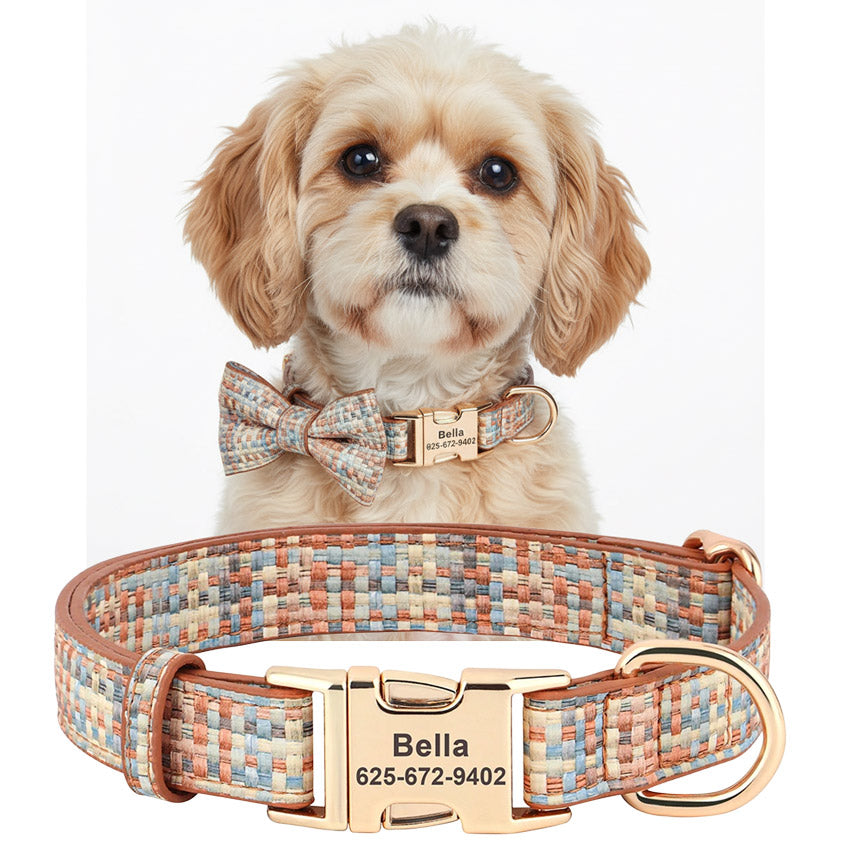 Köpek Tasması Papyonlu Ekose Tasarım 268285