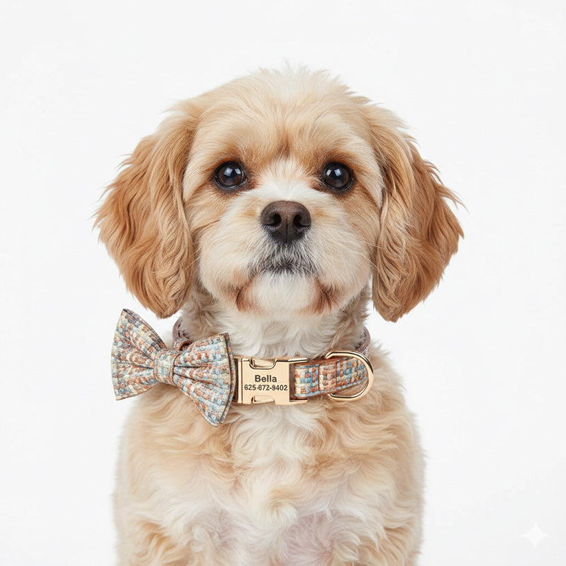 Köpek Tasması Papyonlu Ekose Tasarım 268285
