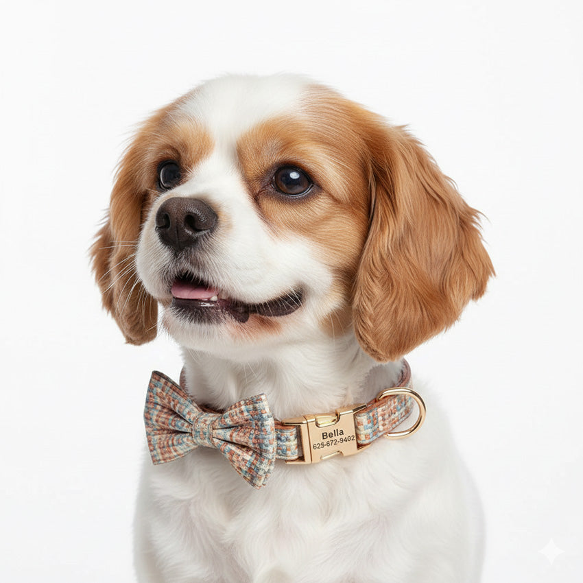 Köpek Tasması Papyonlu Ekose Tasarım 268285