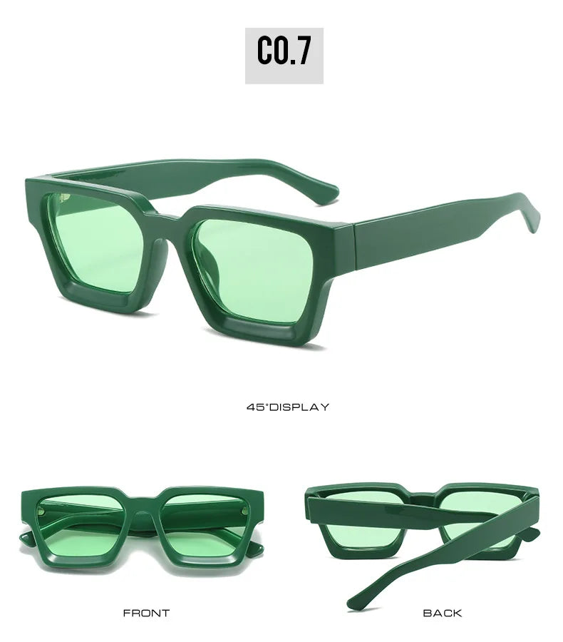Kare Güneş Gözlüğü - Retro Vintage Stil UV400 Unisex  83839
