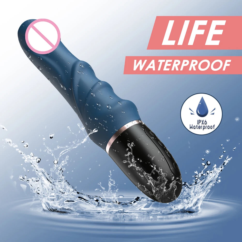 Güçlü Büyük Dildo 10 Modlu  Vibratör G-Spot ve Klitoris Uyarıcı 66570