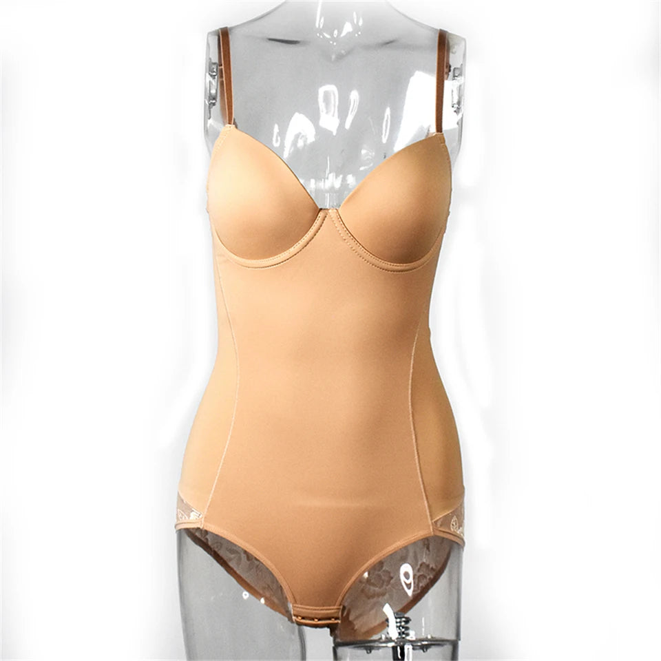 Dantel Detaylı Balenli Push-Up Toparlayıcı Bodysuit Korse 40193