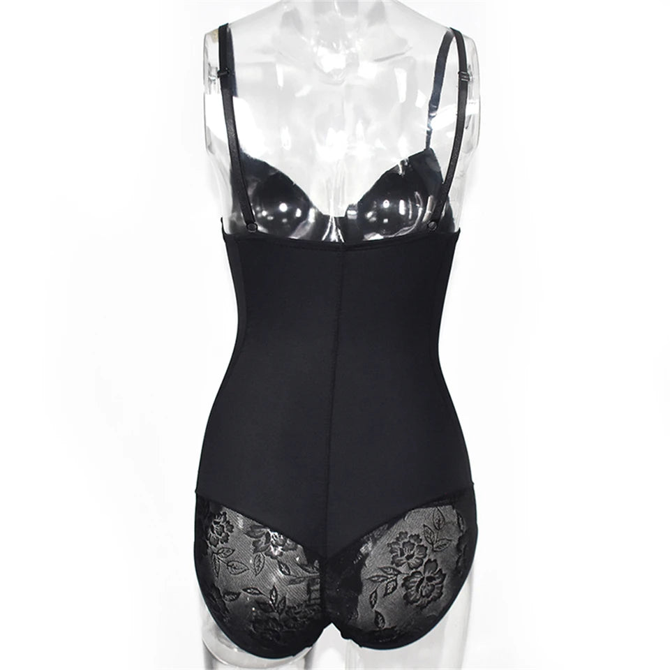 Dantel Detaylı Balenli Push-Up Toparlayıcı Bodysuit Korse 40193