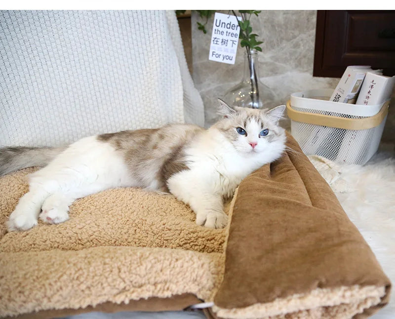 Katlanabilir Kedi Yatağı - Sıcak ve Rahat 02521