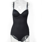 Dantel Detaylı Balenli Push-Up Toparlayıcı Bodysuit Korse 40193