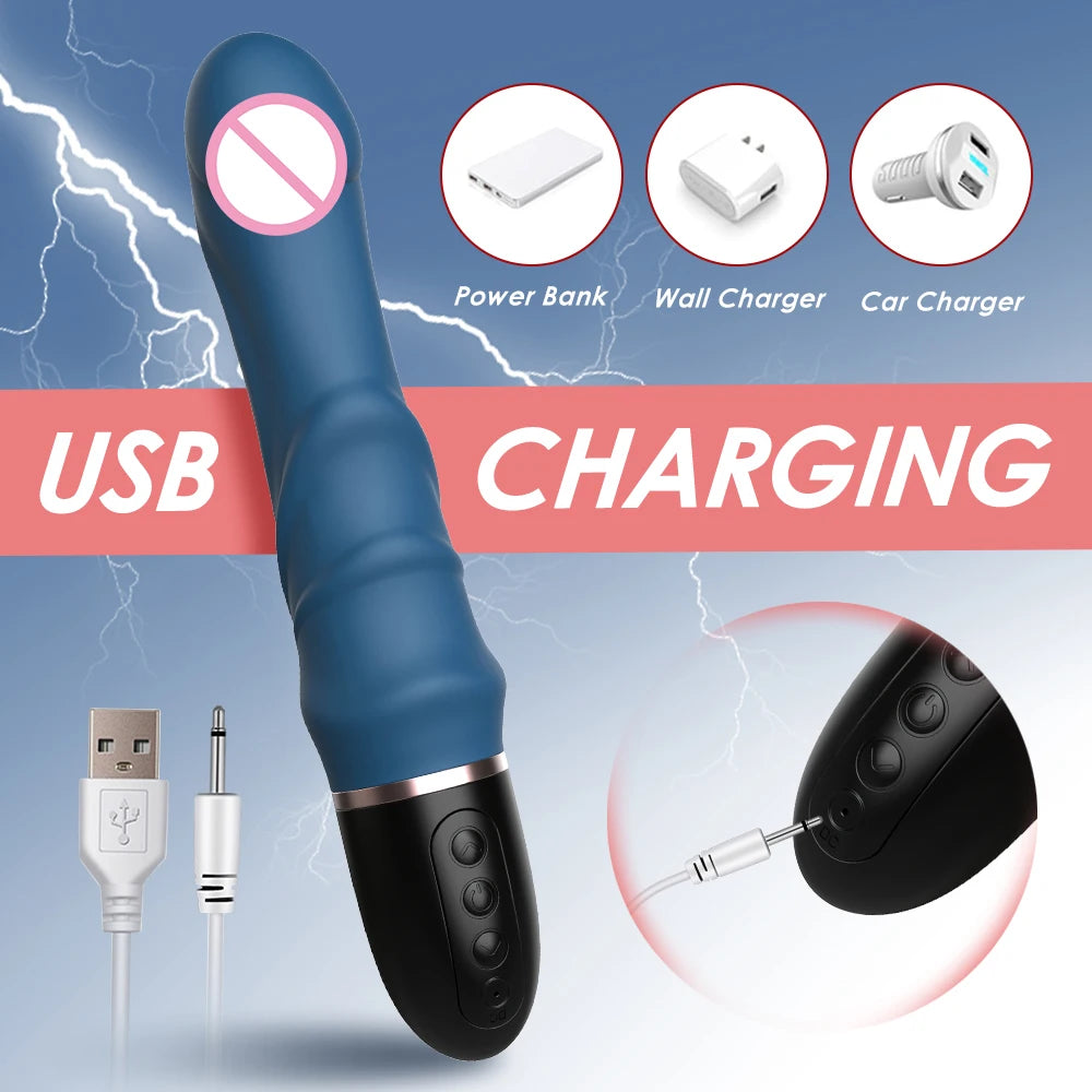 Güçlü Büyük Dildo 10 Modlu  Vibratör G-Spot ve Klitoris Uyarıcı 66570