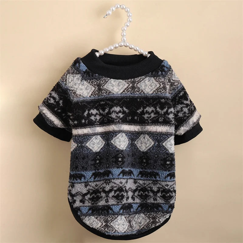 Desenli Polar Köpek Kazağı Kışlık Sweatshirt 06058