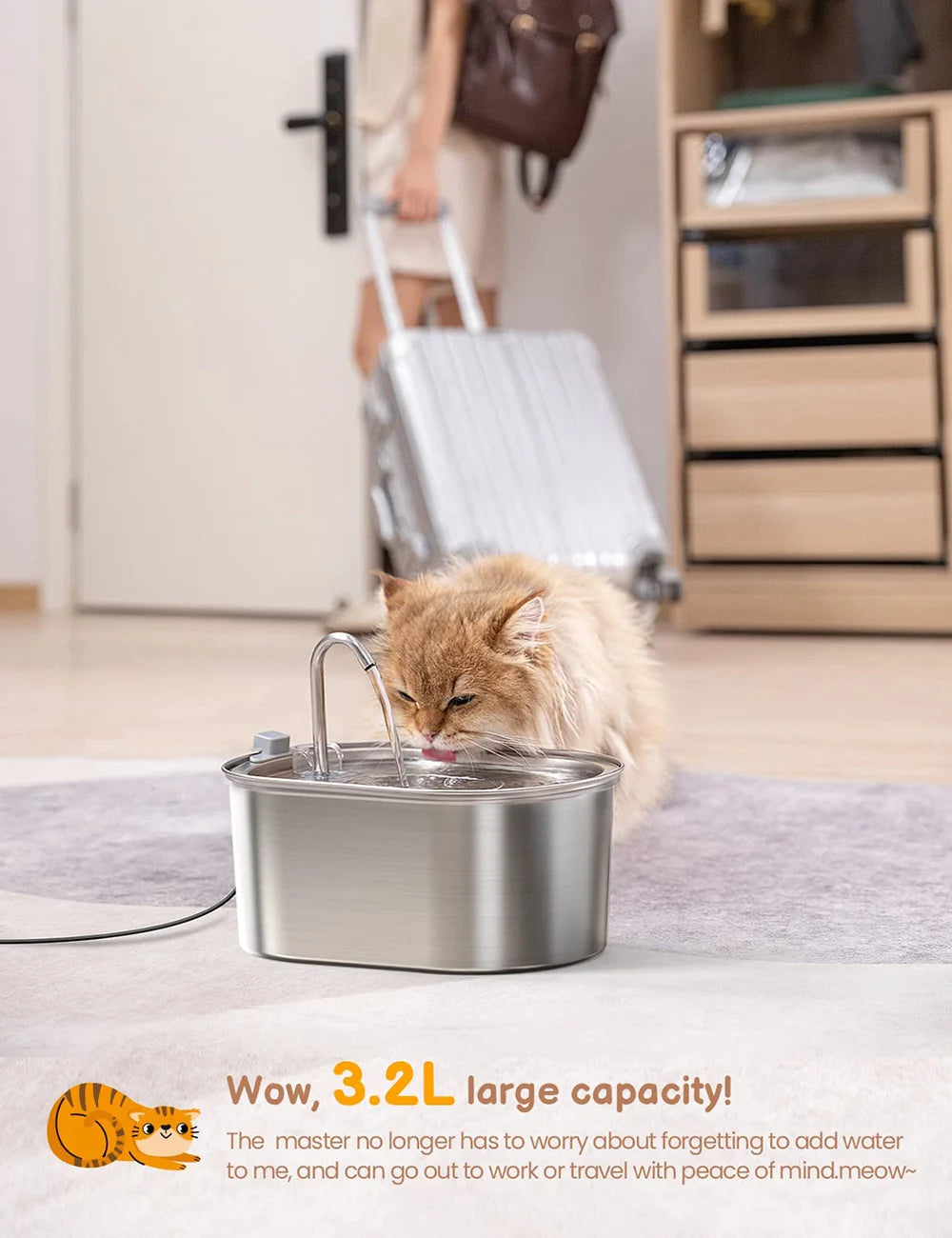 Paslanmaz Çelik Kedi ve Köpek Su Pınarı 74528