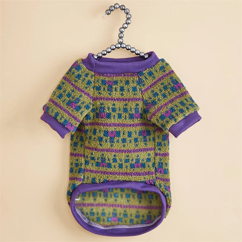 Desenli Polar Köpek Kazağı Kışlık Sweatshirt 06058