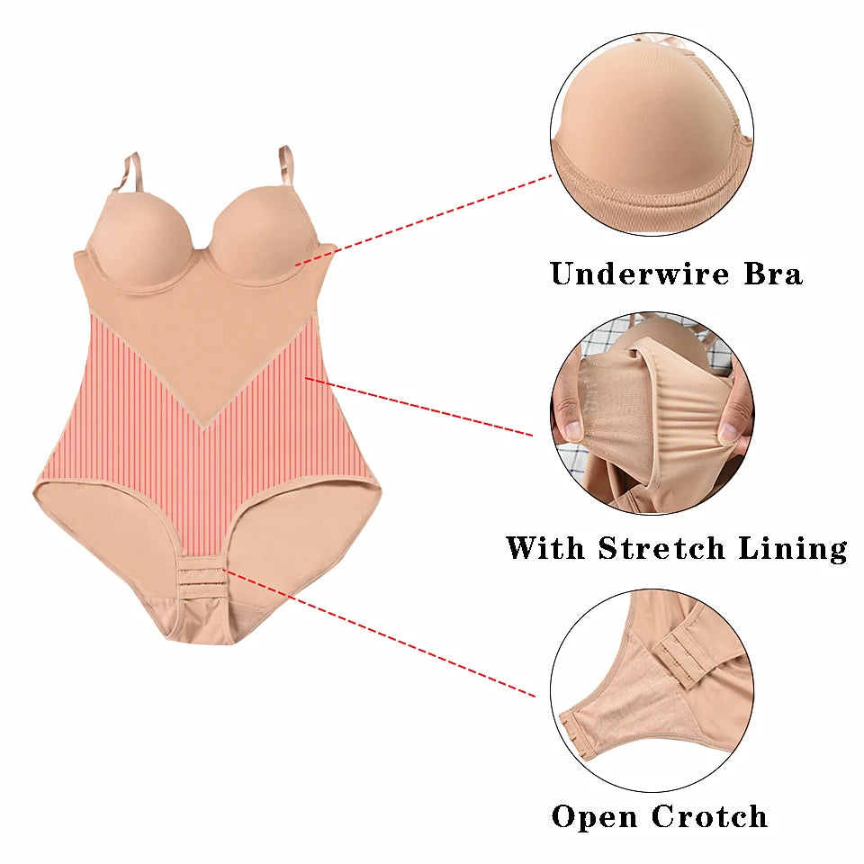 Transparan Detaylı Balenli Push-Up Toparlayıcı Bodysuit Korse 34284 ÜCRETSİZ KARGO