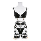 Zincir Askılı Lüks Jartiyer Seti 5 Parça Balenli ve Aksesuarlı Fantazi Takım 37082