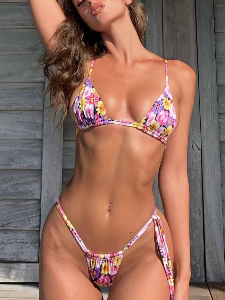 Kadın Mikro Bikini Thong Brazilian Bikini 71065