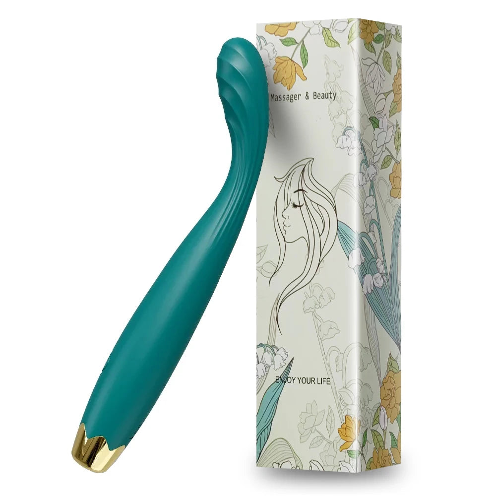 Kavisli Parmak Vibratör 10 Titreşim Modlu Klitoris Uyarıcı İpeksi Silikon 45272