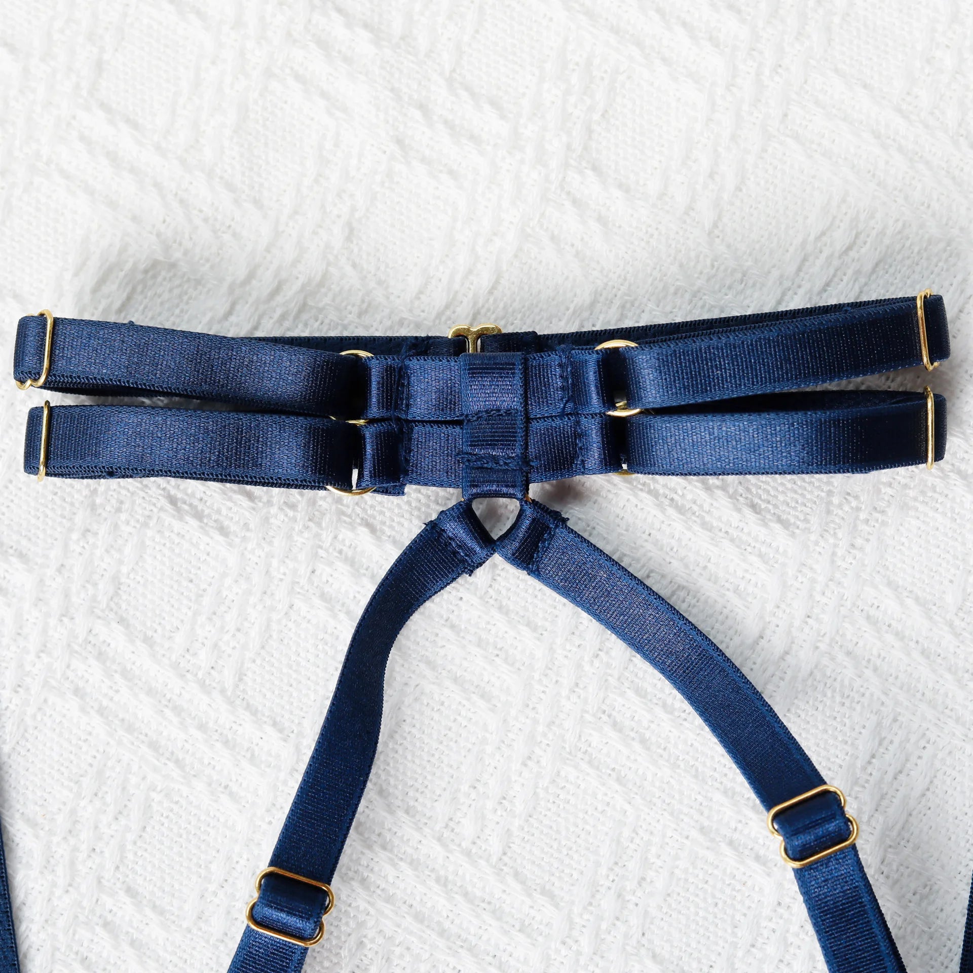 5 Parça Tasmalı Jartiyer Seti Harness Detaylı, Dantelli Fantazi İç Giyim Takımı 85218