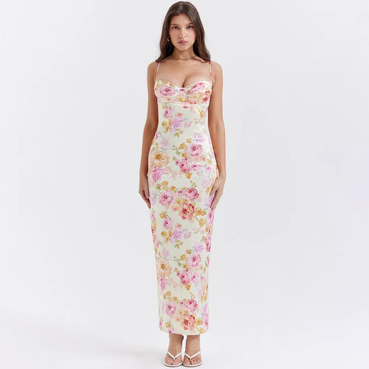 Women's Summer Floral Patterned Strap Dress 5128 