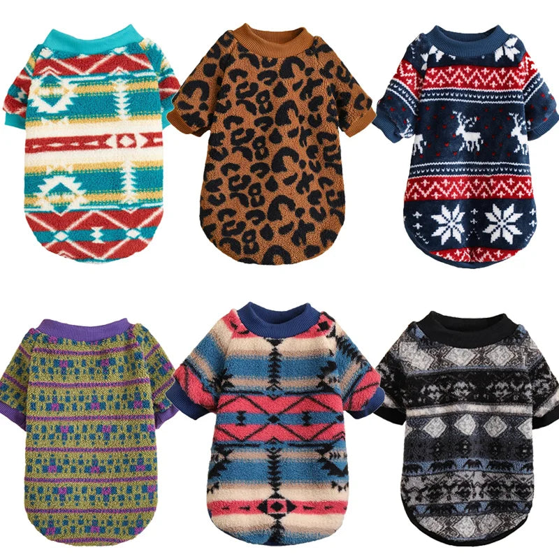 Desenli Polar Köpek Kazağı Kışlık Sweatshirt 06058