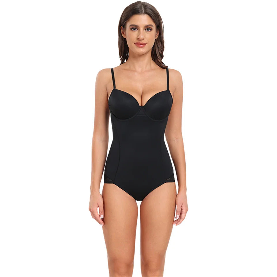 Dantel Detaylı Balenli Push-Up Toparlayıcı Bodysuit Korse 40193