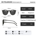 Polarize Retro Yuvarlak Güneş Gözlüğü - Unisex UV400 Korumalı 26970