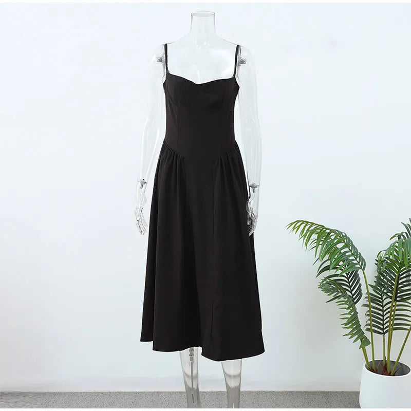 Kadın Elbise Askılı Yazlık Midi Elbise 9586