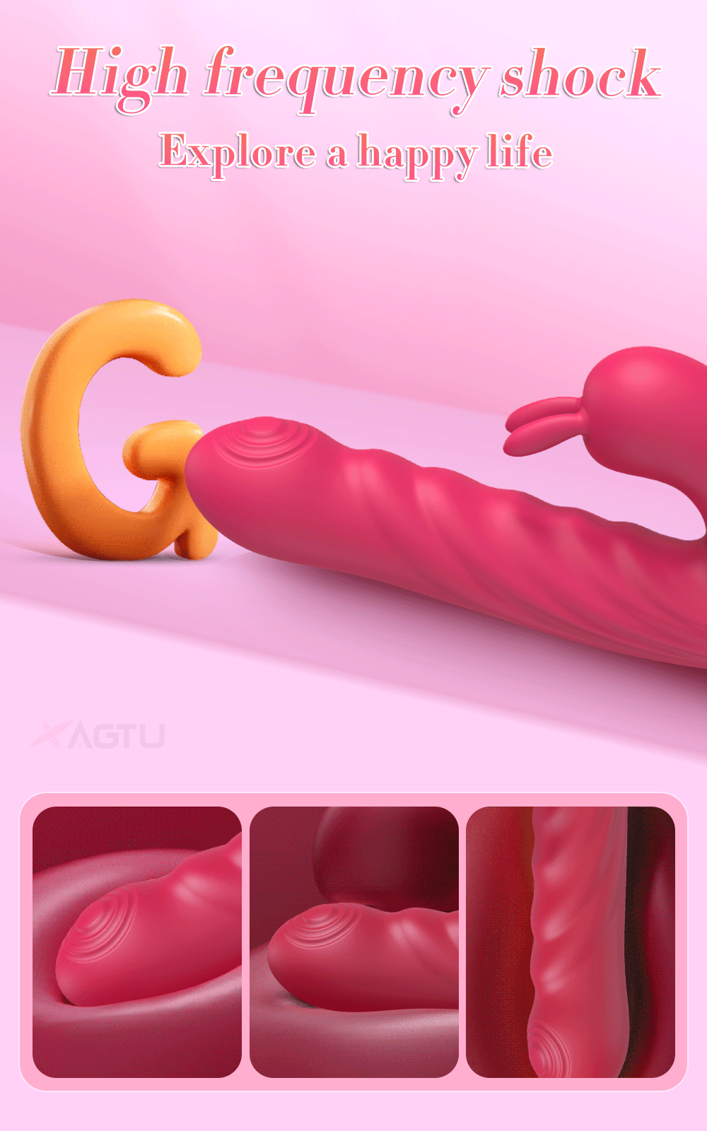 Titreşimli G Noktası ve Klitoris Uyarıcı Rabbit Vibratör 45802