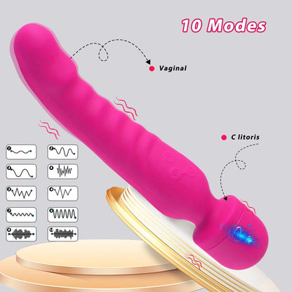 Çift Başlı Vibratör Dildo Isınmalı Klitoris Stimülatörü 64382